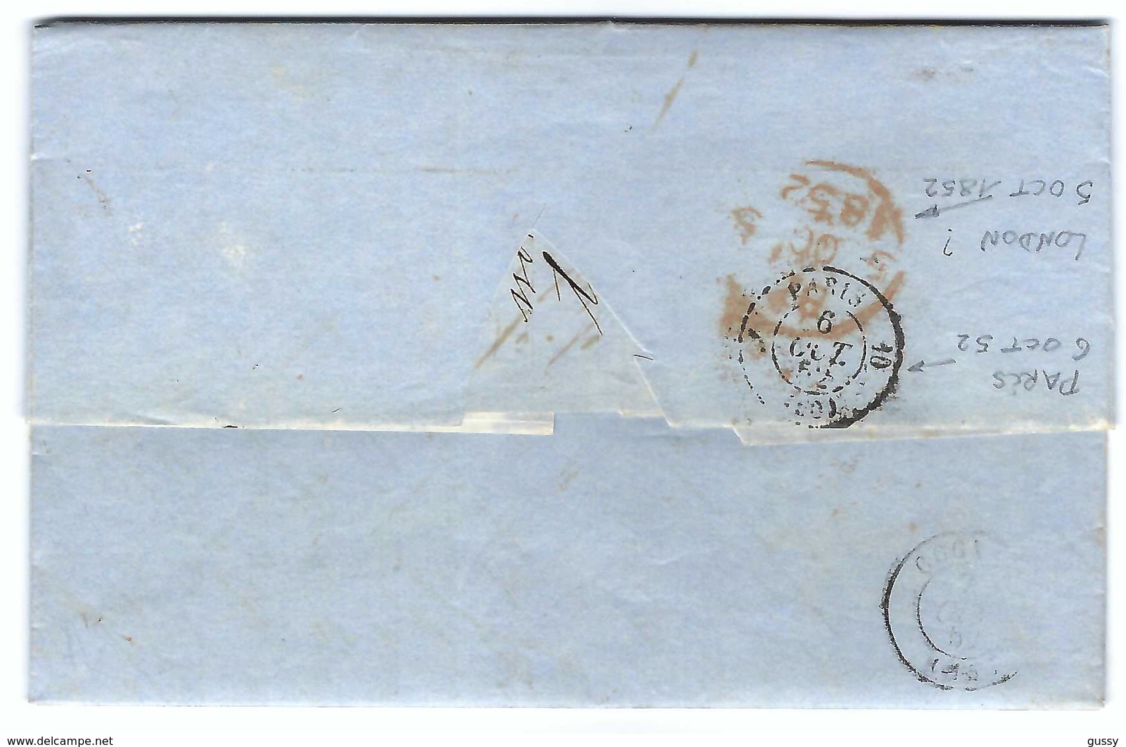 ETATS UNIS Préphilatélie 1852-1853: 3 Superbes LAC De New-York Pour Cognac (France)   TTB - …-1845 Prephilately