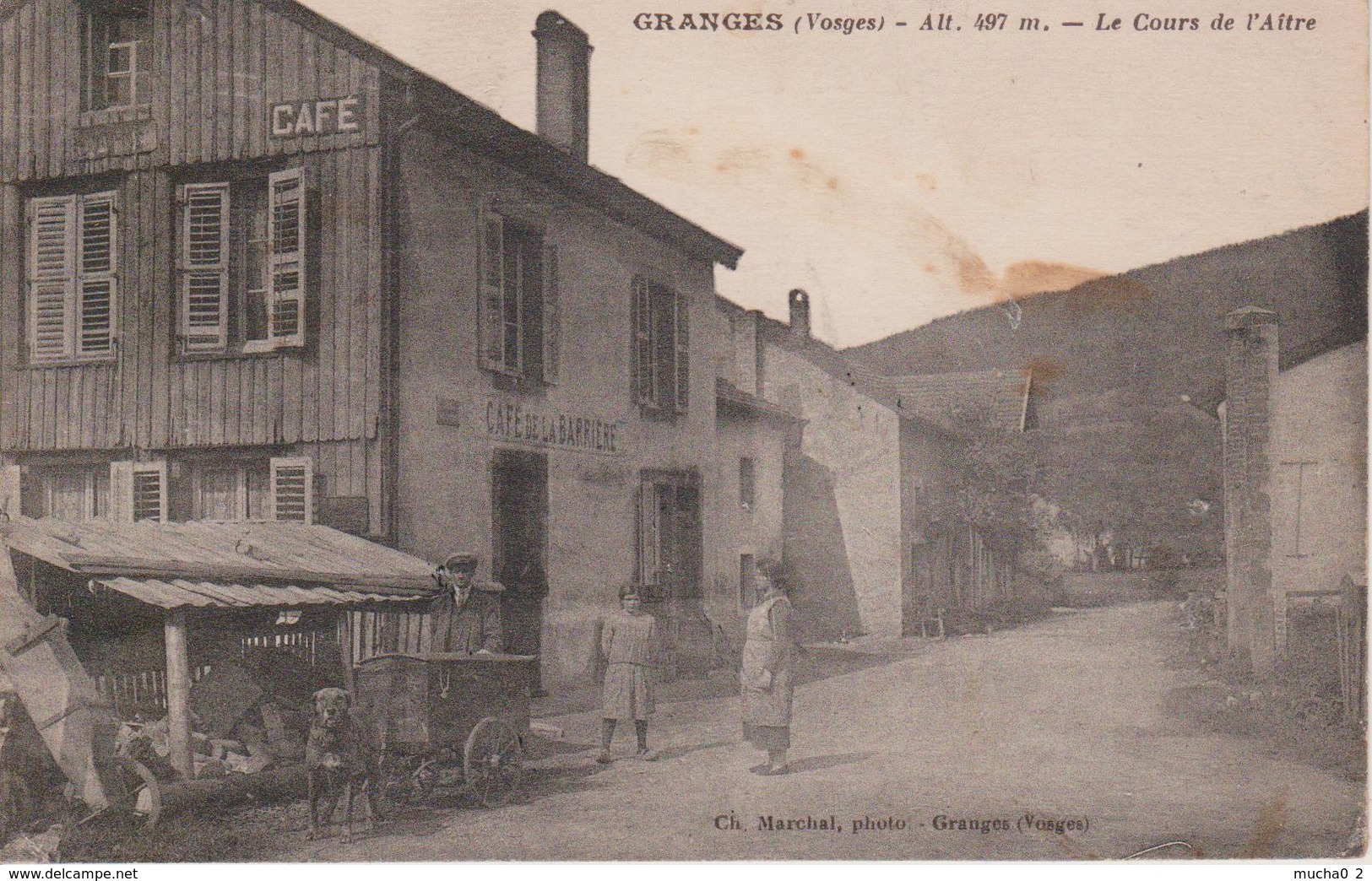 88 - GRANGES - LE COURS DE L'AITRE - ATTELAGE DE CHIEN - Granges Sur Vologne