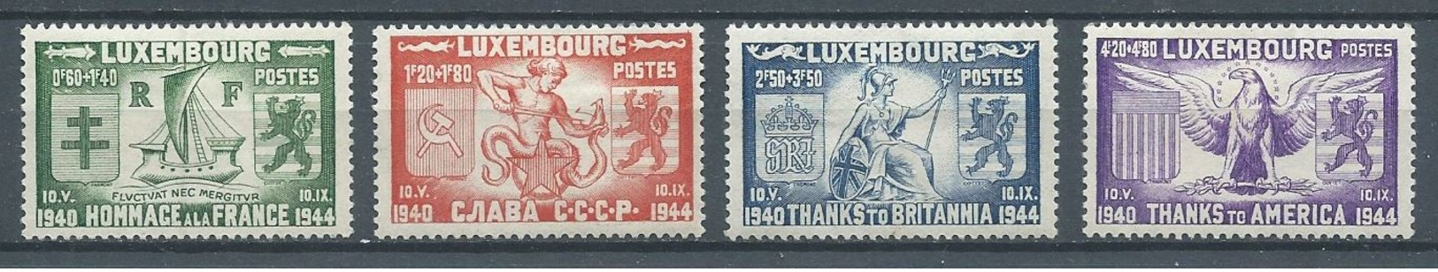 Luxembourg YT N°356/359 Hommage Aux Nations Libératrices Neuf/charnière * - Ungebraucht