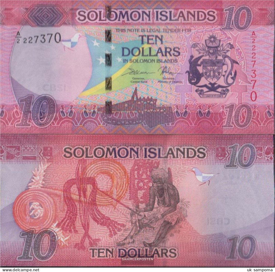 Salomoninseln Pick-number: 33 Uncirculated 2017 10 Dollars - Solomonen