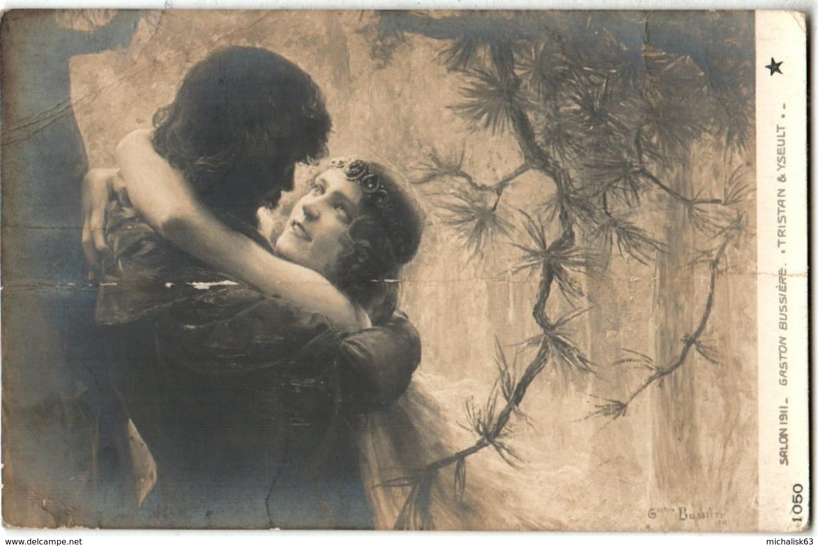 31ng 1231 CPA - PARIS - SALON 1911 -GASTON BUSSIERE - TRISTAN & YSEULT - Museen