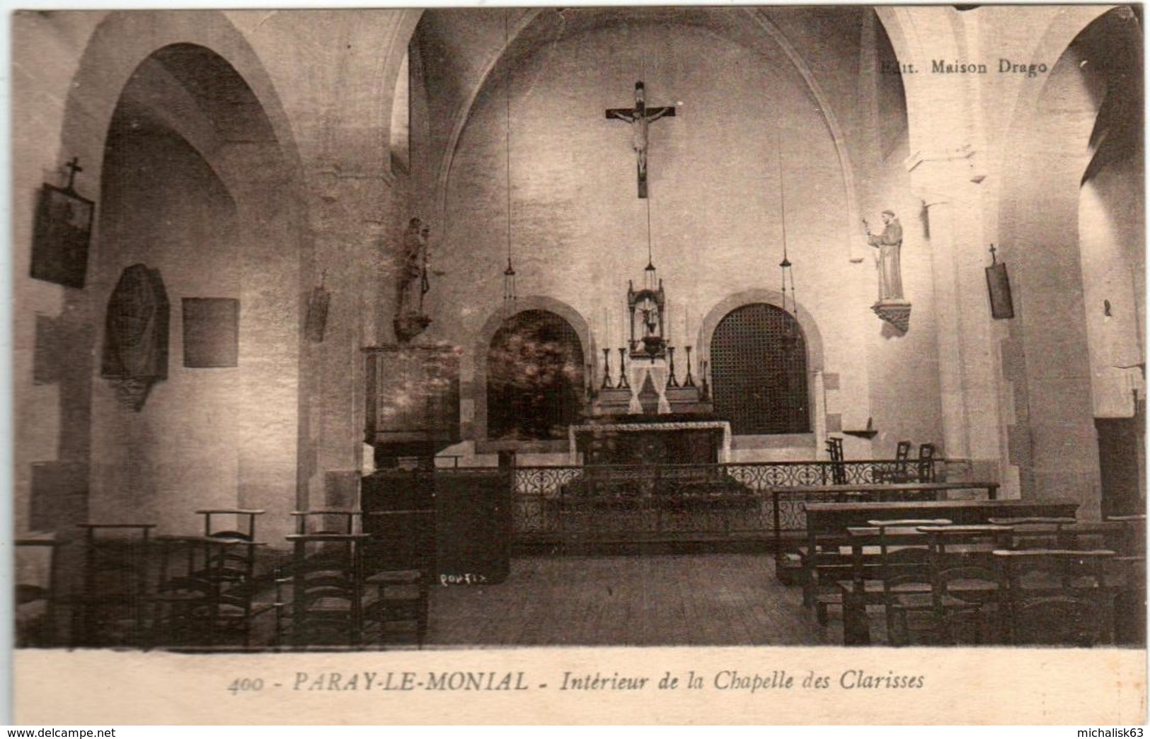 31ost 812 CPA - PARAY LE MONIAL - INTERIEUR DE LA CHAPELLE DES CLARISSES - Paray Le Monial