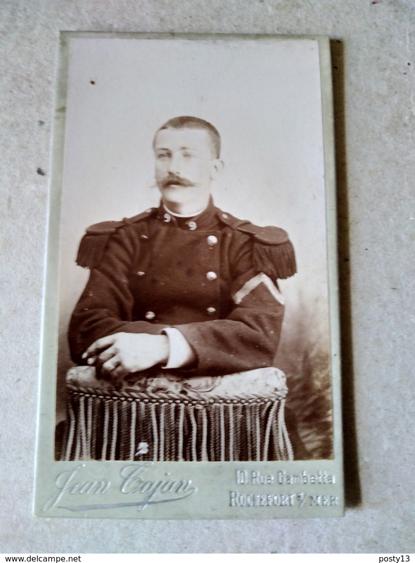 CDV Militaire Gradé Du 9 ème Régiment D'infanterie De Marine - Photo Tajan, ROCHEFORT Sur MER - BE - Guerre, Militaire