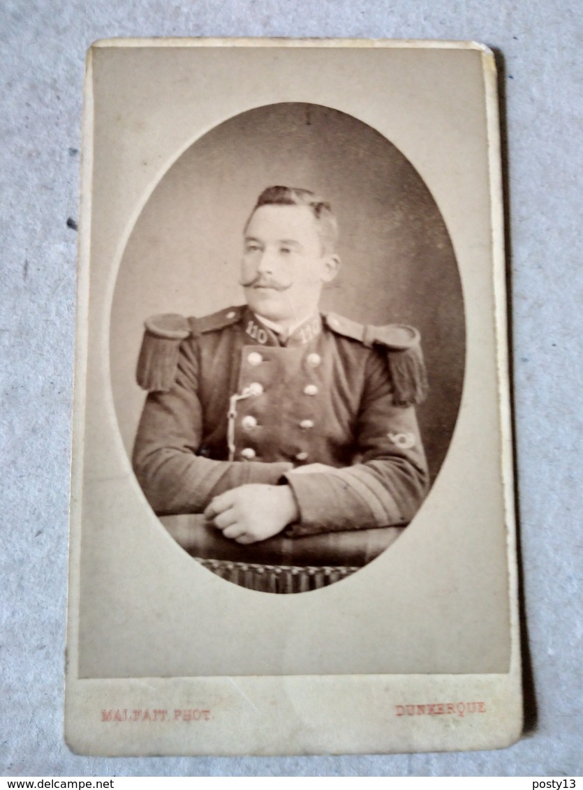 CDV Militaire Sous-officier Du 110 ème Régiment D'infanterie - Photo Malfait, DUNKERQUE - BE - Guerra, Militares