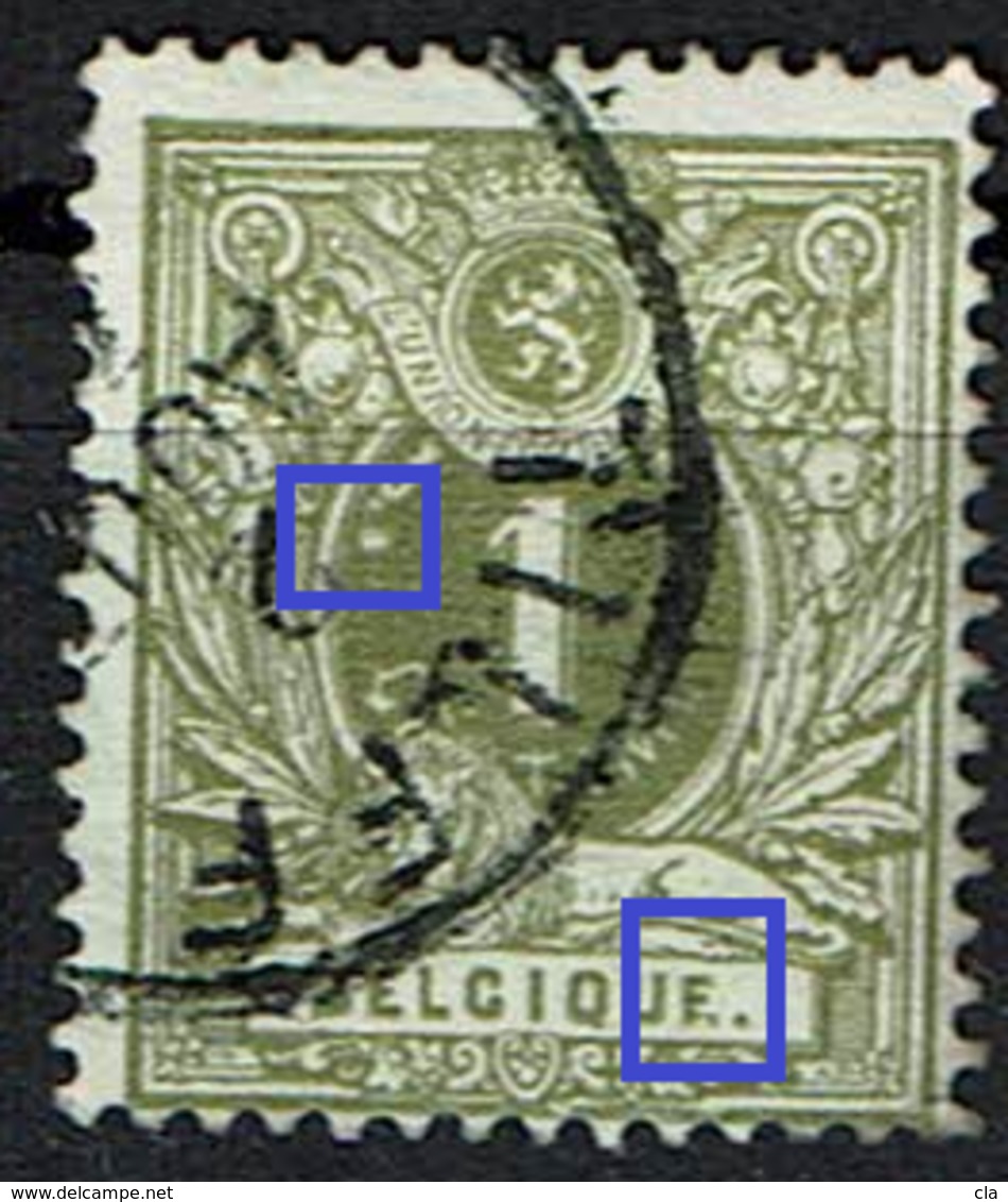 42  Obl  Tilff (+4) + Coquille B + QUF - 1869-1888 Lion Couché