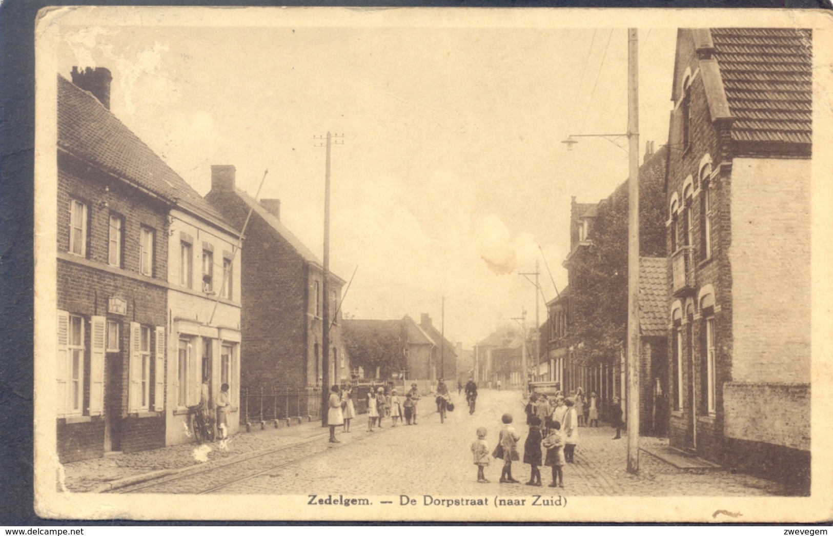 ZEDELGEM - De Dorpstraat (naar Zuid) - Zedelgem