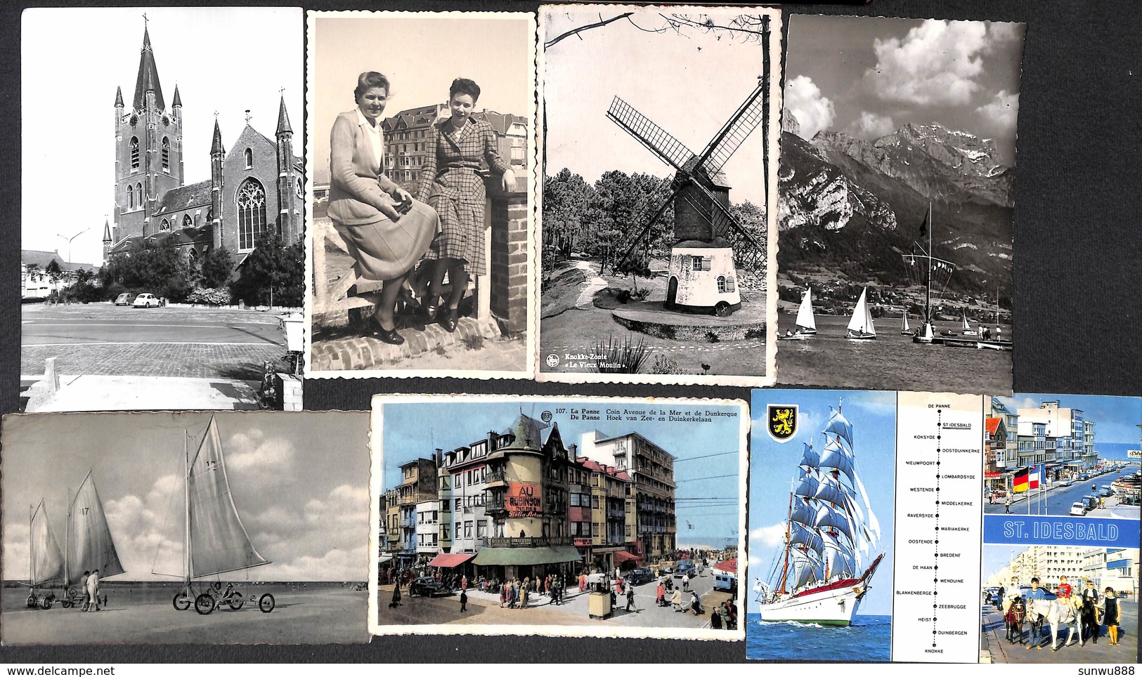 Côte Kust - Lot 107 cartes (Ostende Middelkerke Bredene... animée, bateau,... carnet Foto Antony....petit prix)