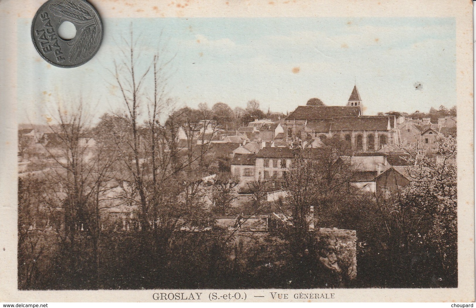 95 - Carte Postale Ancienne De  GROLAY  Vue Générale - Groslay