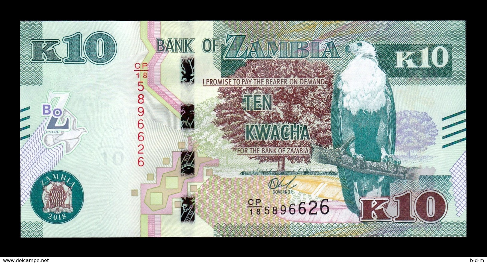 Zambia 10 Kwacha 2018 (2019) Pick 58 New SC UNC - Zambia