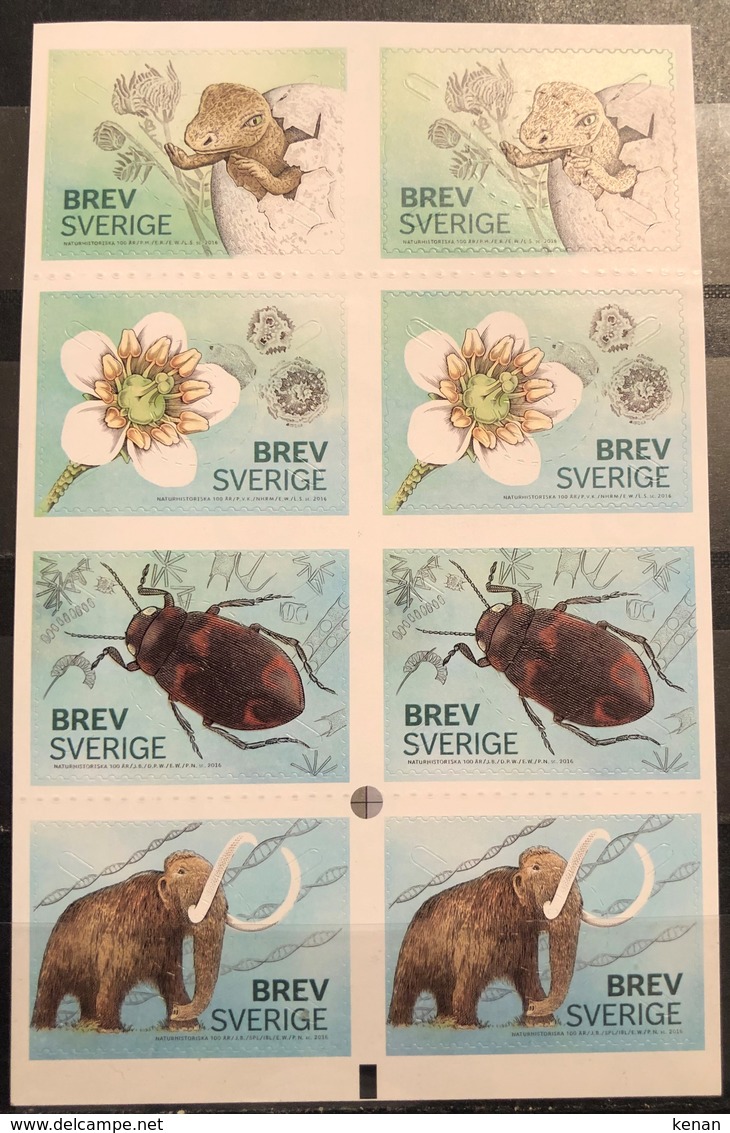 Sweden, 2016, The 100th Anniversary Of The Swedish Museum Of Natural History, Booklet (MNH) - Nuevos