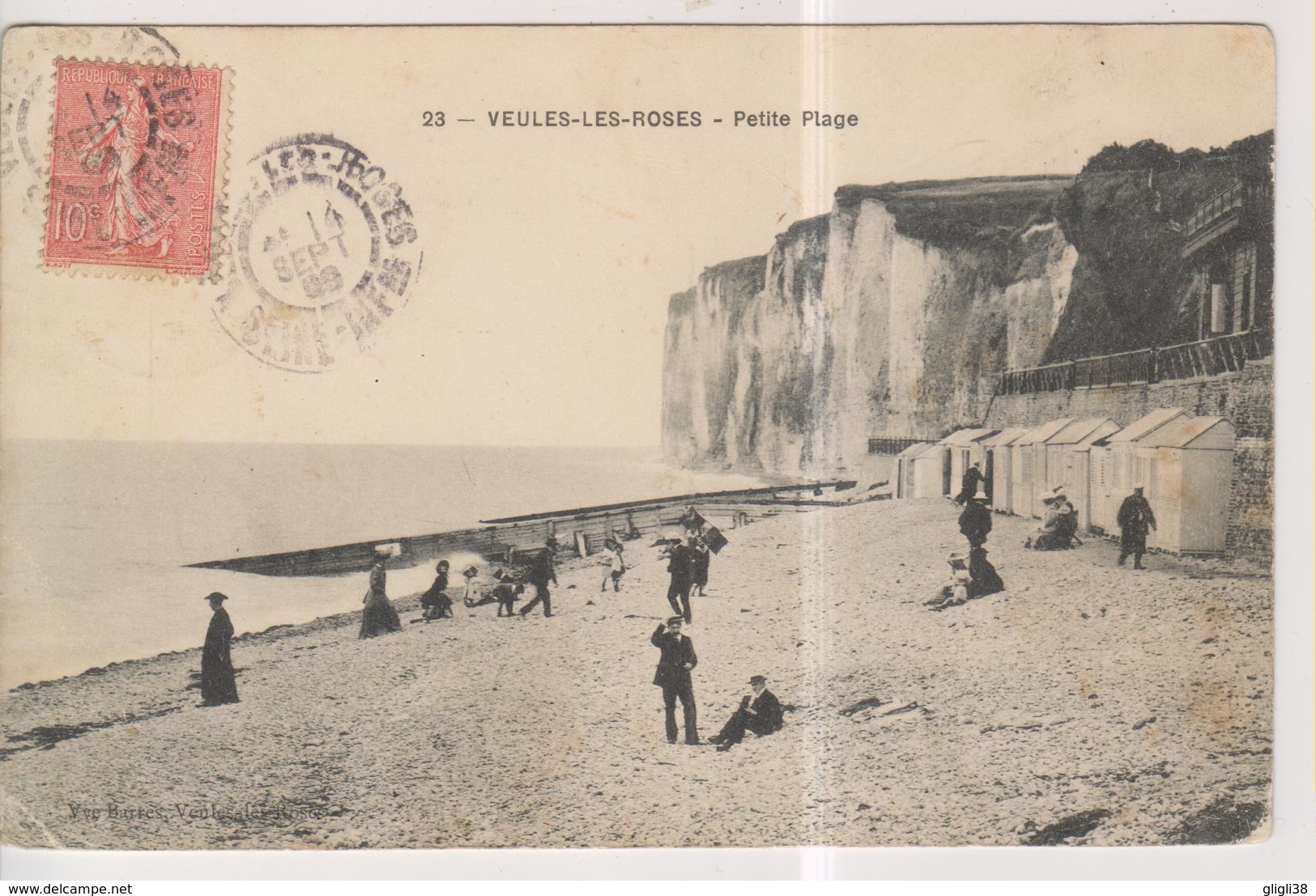 CPA-76-Seine Maritime- VEULES-les-ROSES- Petite Plage- - Veules Les Roses