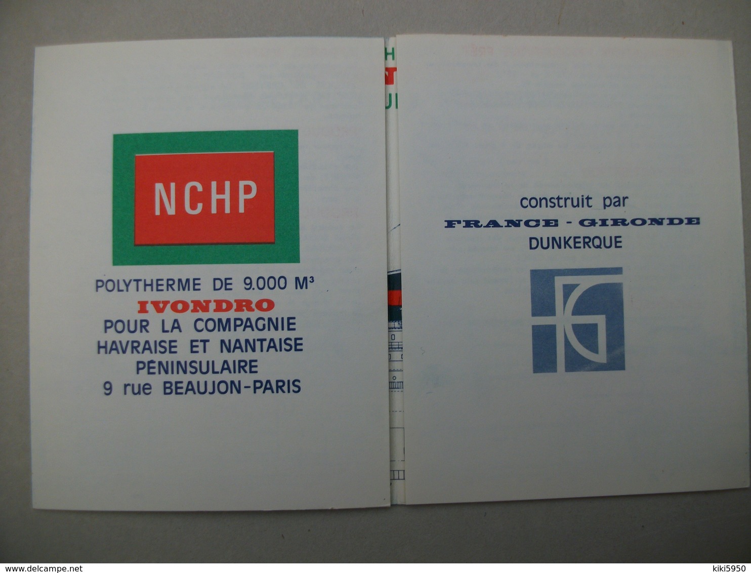 Fascicule  Polytherme "IVONDRO" Chantier De France De Dunkerque (Nord ) 59 - Tools