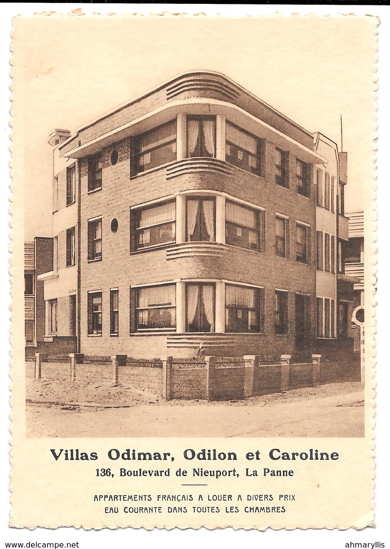 De Panne Villas Odimar Odilon Et Caroline Boulevard De Nieuport Appartements Français - De Panne