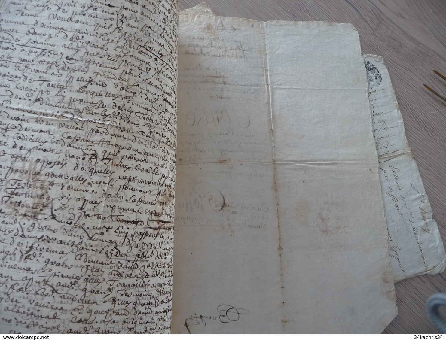 Archive Arles Provence  1654/1734 Famille Trepat 9 Documents Originaux Voir Liste Feuille Verte - Manoscritti