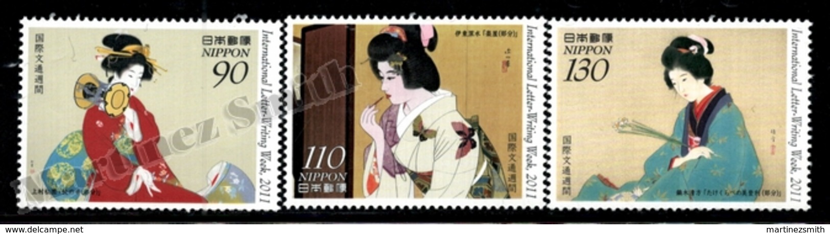 Japan - Japon 2011 Yvert 5593-95, Art. Woman In Kimono Paintings - MNH - Neufs