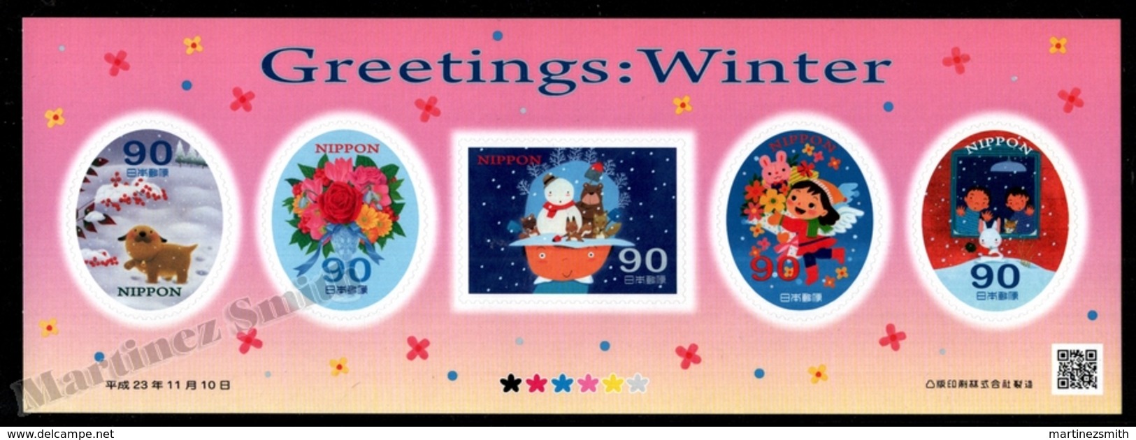 Japan - Japon 2011 Yvert 5626-30, Celebrations. Christmas. Winter Greetings - Sheetlet - MNH - Nuovi