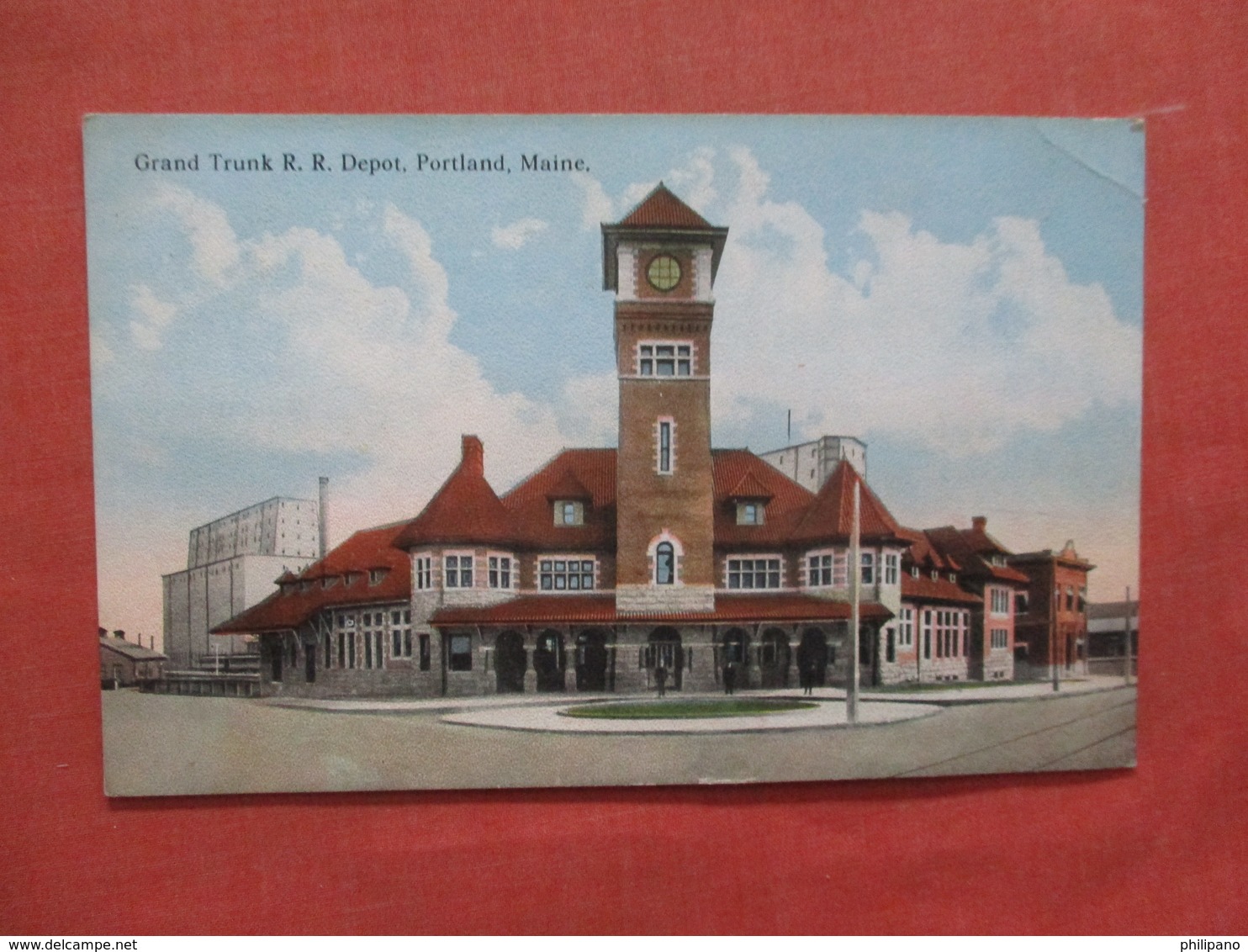 Grand Trunk R R Depot Paper Attached On Back Over Message  Maine > Portland   Ref 3929 - Portland