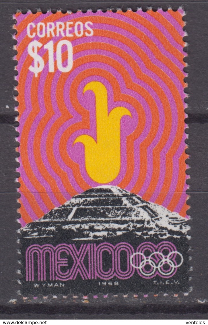 Mexico 06.10.1968 Mi # 1282 Mexico City Summer Olympics, Arrival Of The Olympic Flame In Veracruz MNH OG - Zomer 1968: Mexico-City