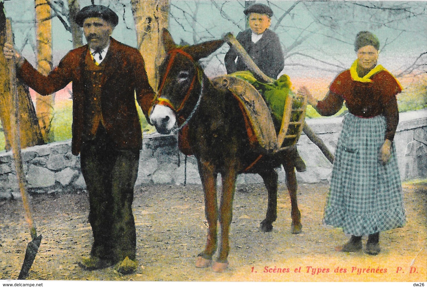 Scènes Et Types Des Pyrénées - Edition Doucet - Carte Colorisée P.D. N° 1 Non Circulée - Europe