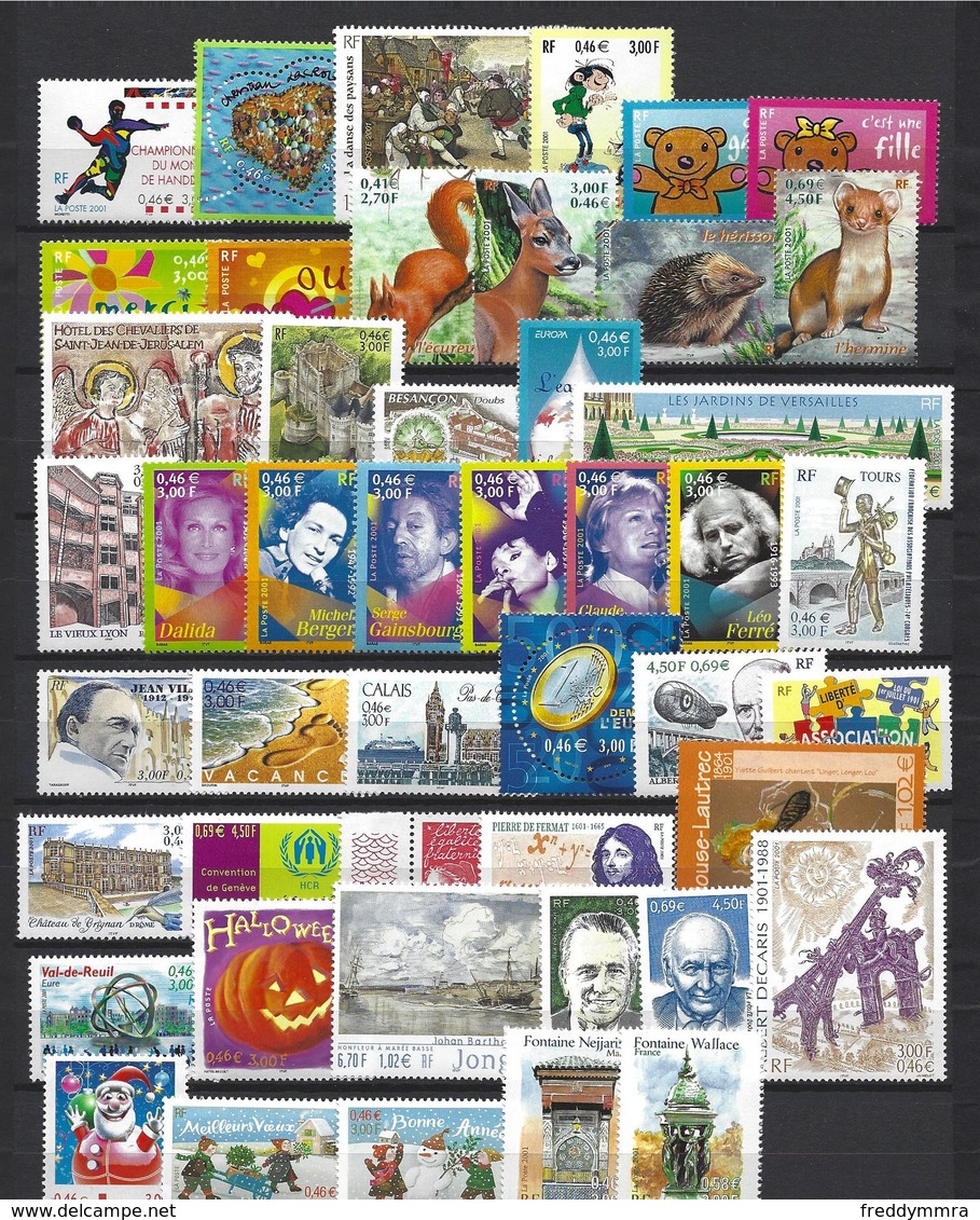 France: Année 2001 Incomplète Vendu à La Faciale Des Timbres - 1980-1989