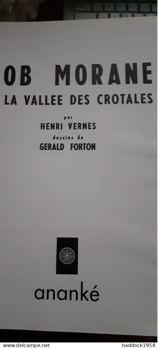 bob morane et la vallée des crotales HENRI VERNES GERALD FORTON ananke 2010
