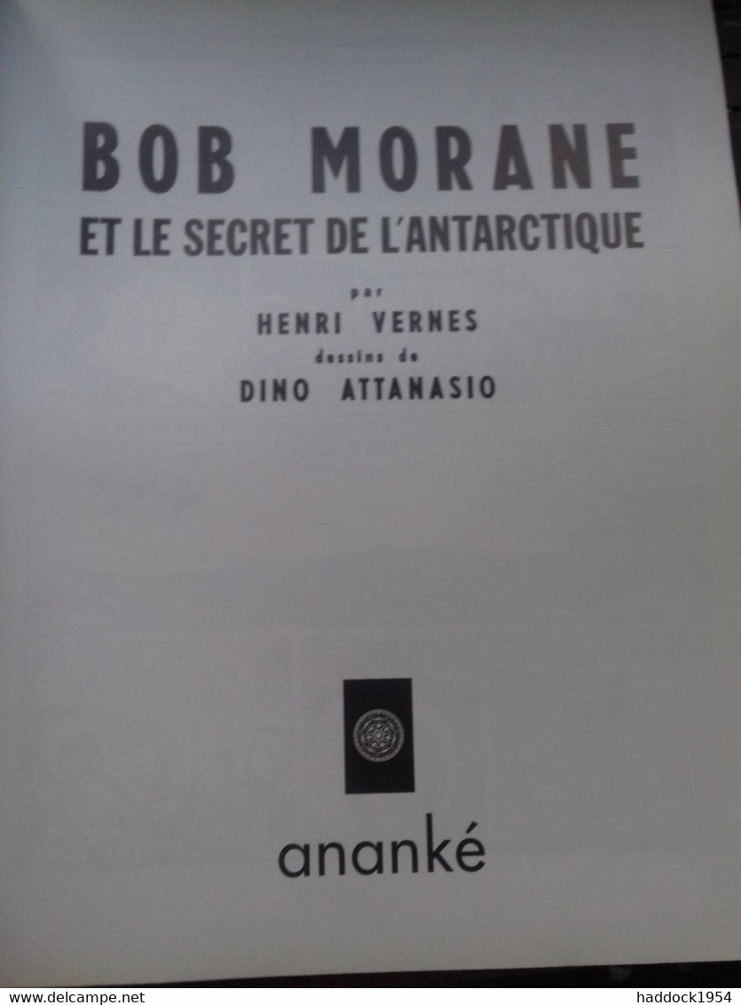 bob morane et le secret de l'antarctique HENRI VERNES DINO ATTANASIO ananke 2010