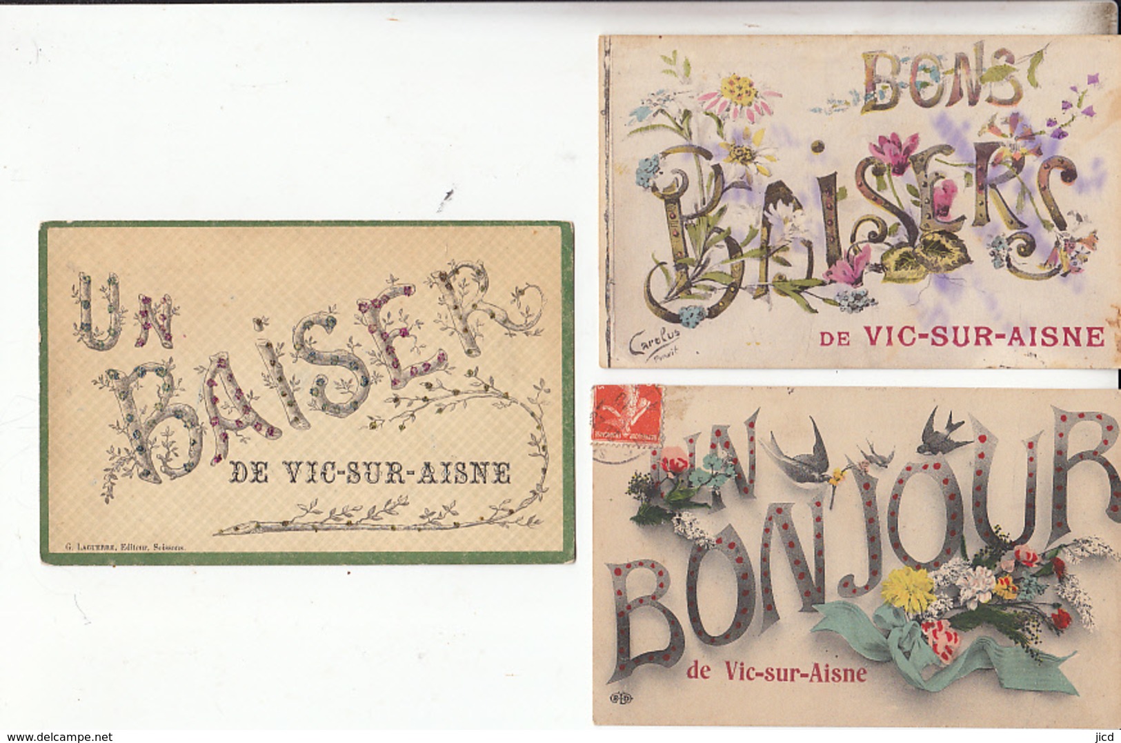 02- Vic Sur Aisne Lot De 10 Cartes Variees Et Scannees - Vic Sur Aisne