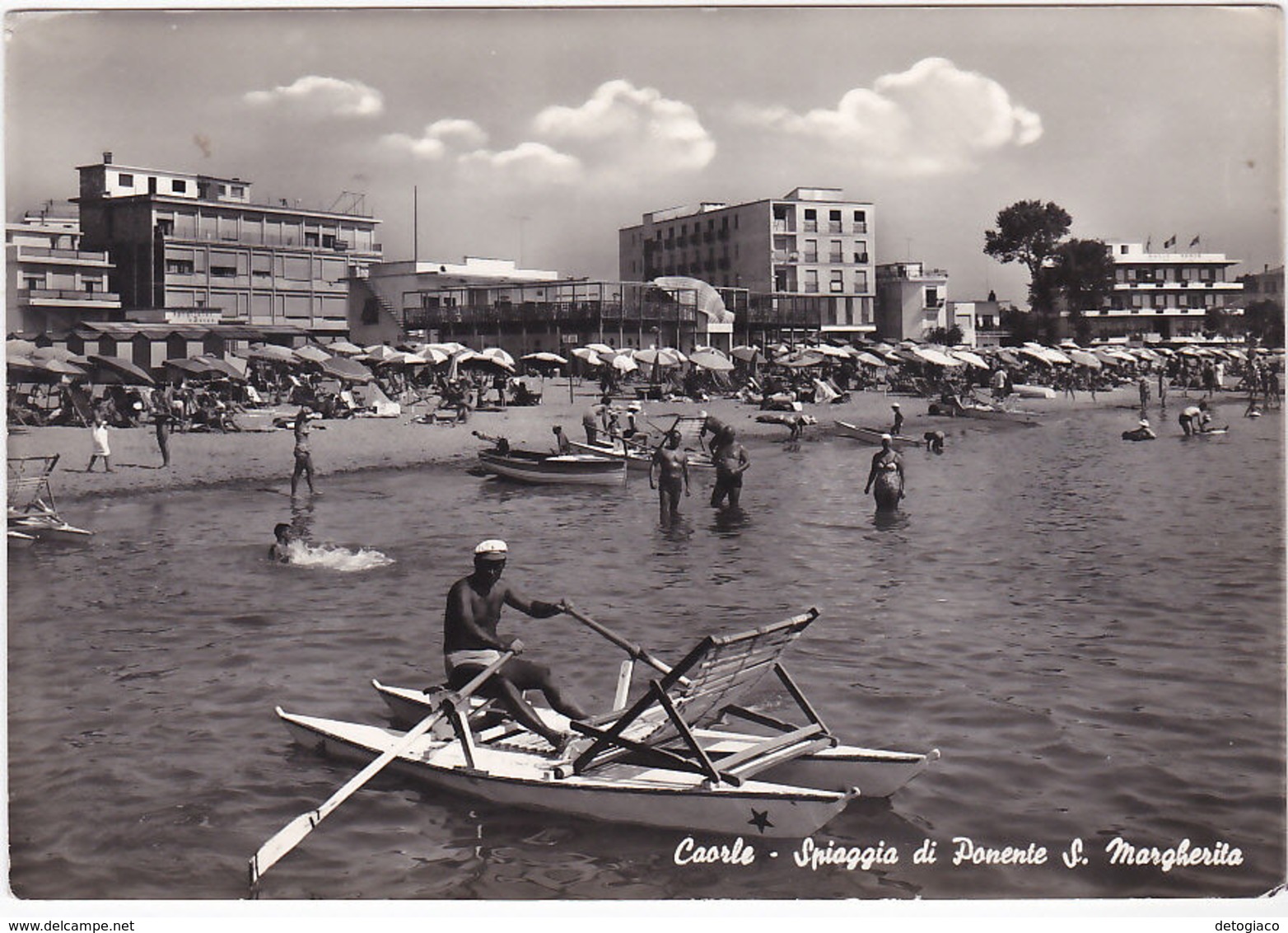CAORLE - VENEZIA - SPIAGGIA DI PONENTE S. MARGHERITA - VIAGG. 1962 -57778- - Venezia
