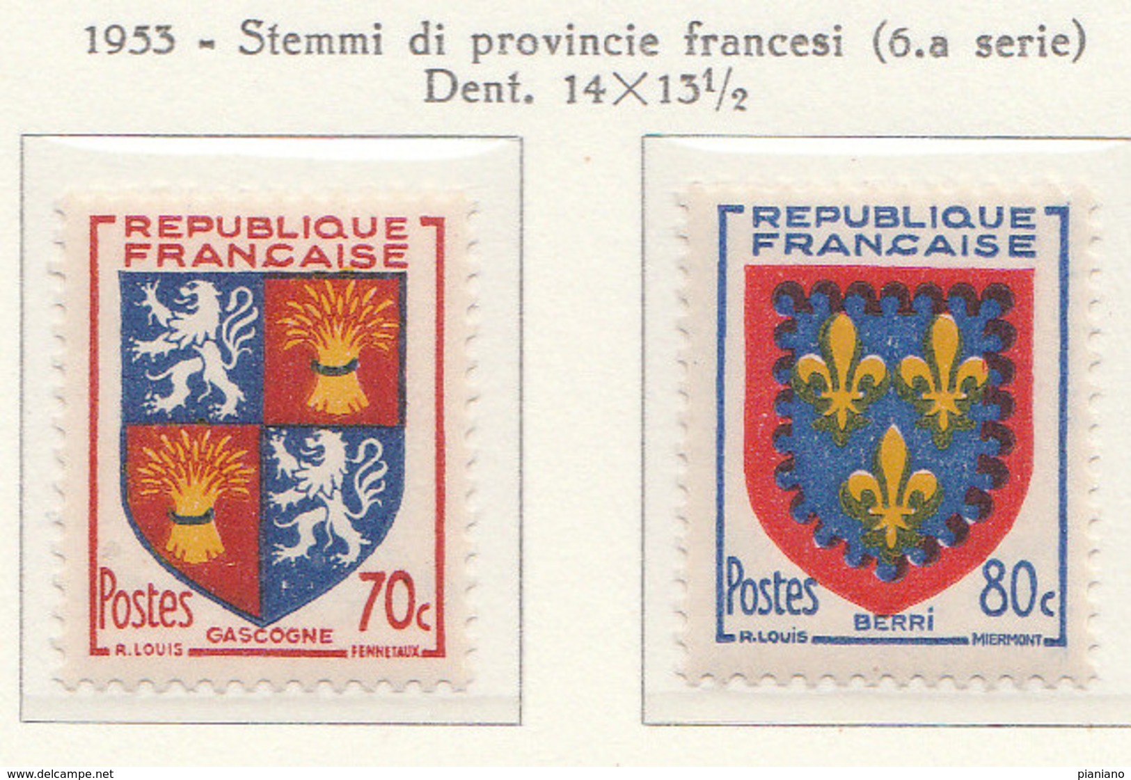 PIA - FRA - 1953 : Stemmi Di Provincie - (Yv 956-57) - Nuovi