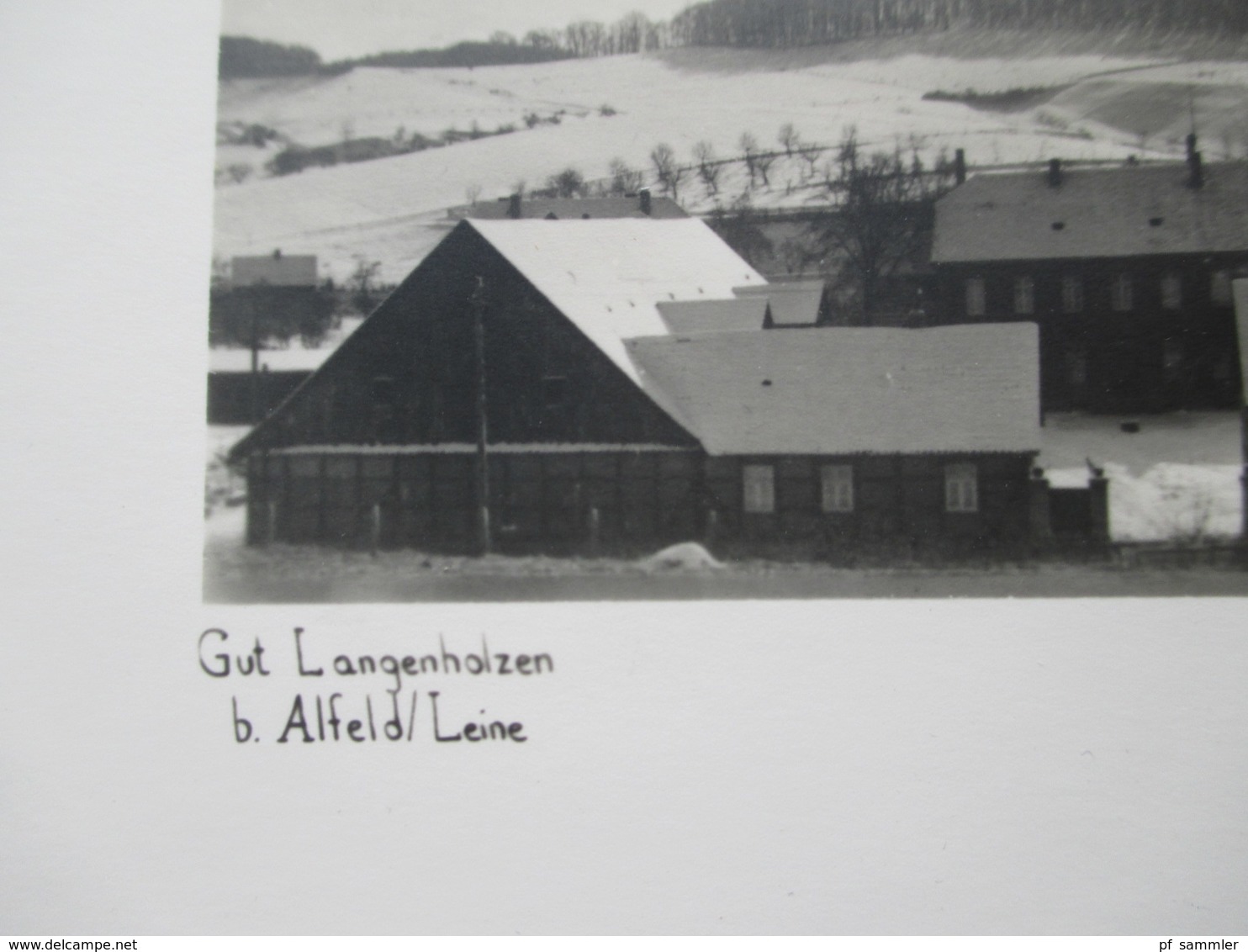 Foto AK / Klappkarte 1940/50er Jahre Gut Langenholzen Bei Alfeld / Leine Herzliche Weihnachtsgrüße Von Familie Behrens - Alfeld