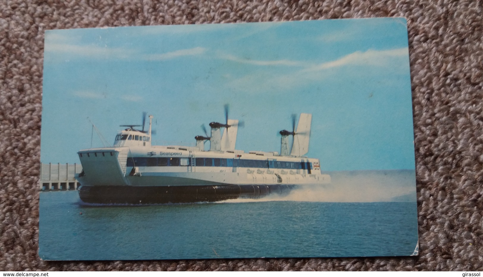 CPSM AEROGLISSEUR SEASPEED HOVERCARFT PHOTO RAY WARNER 1969 - Aéroglisseurs