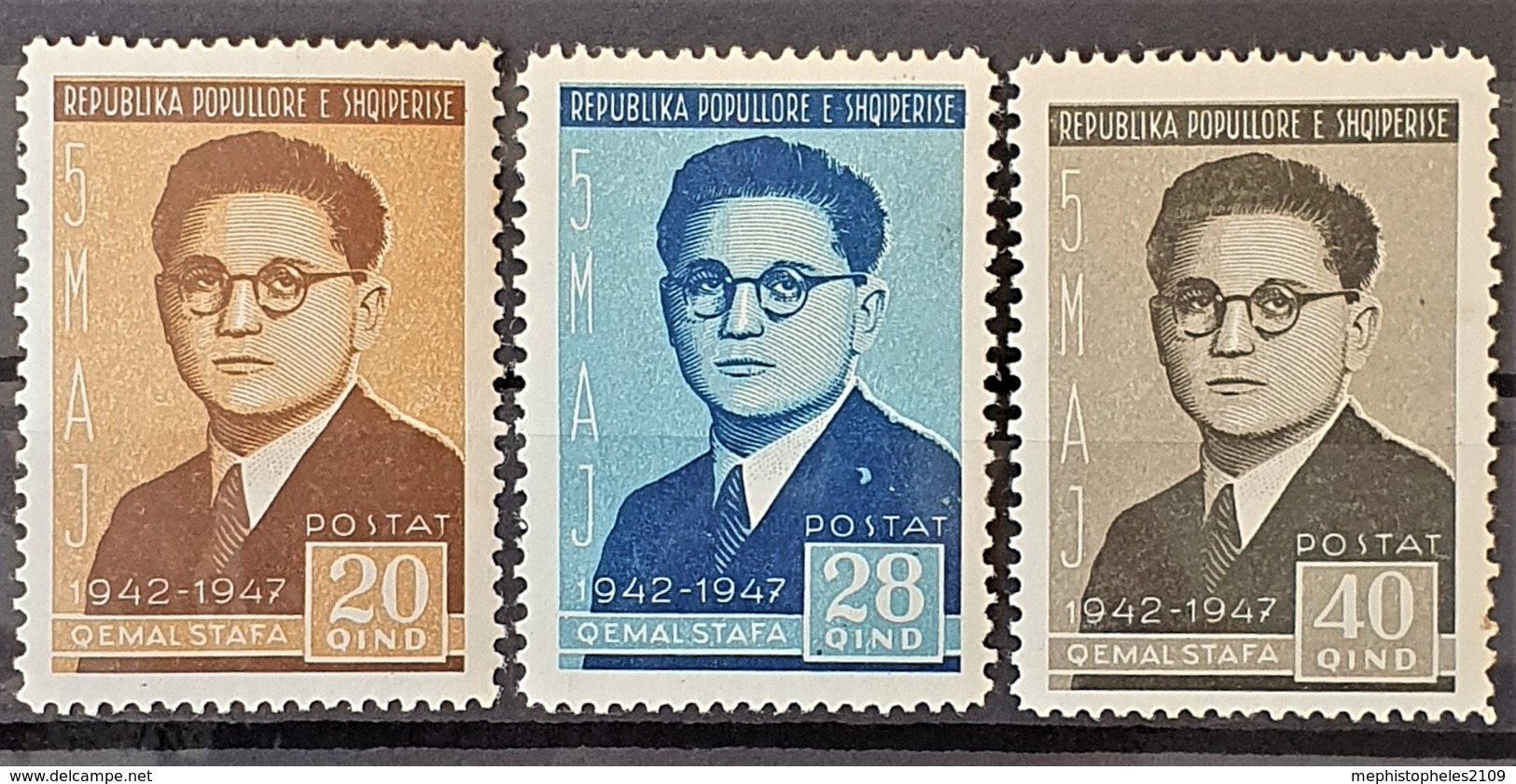 ALBANIA 1947 - MNH - Mi 415, 416, 417 - Albanien