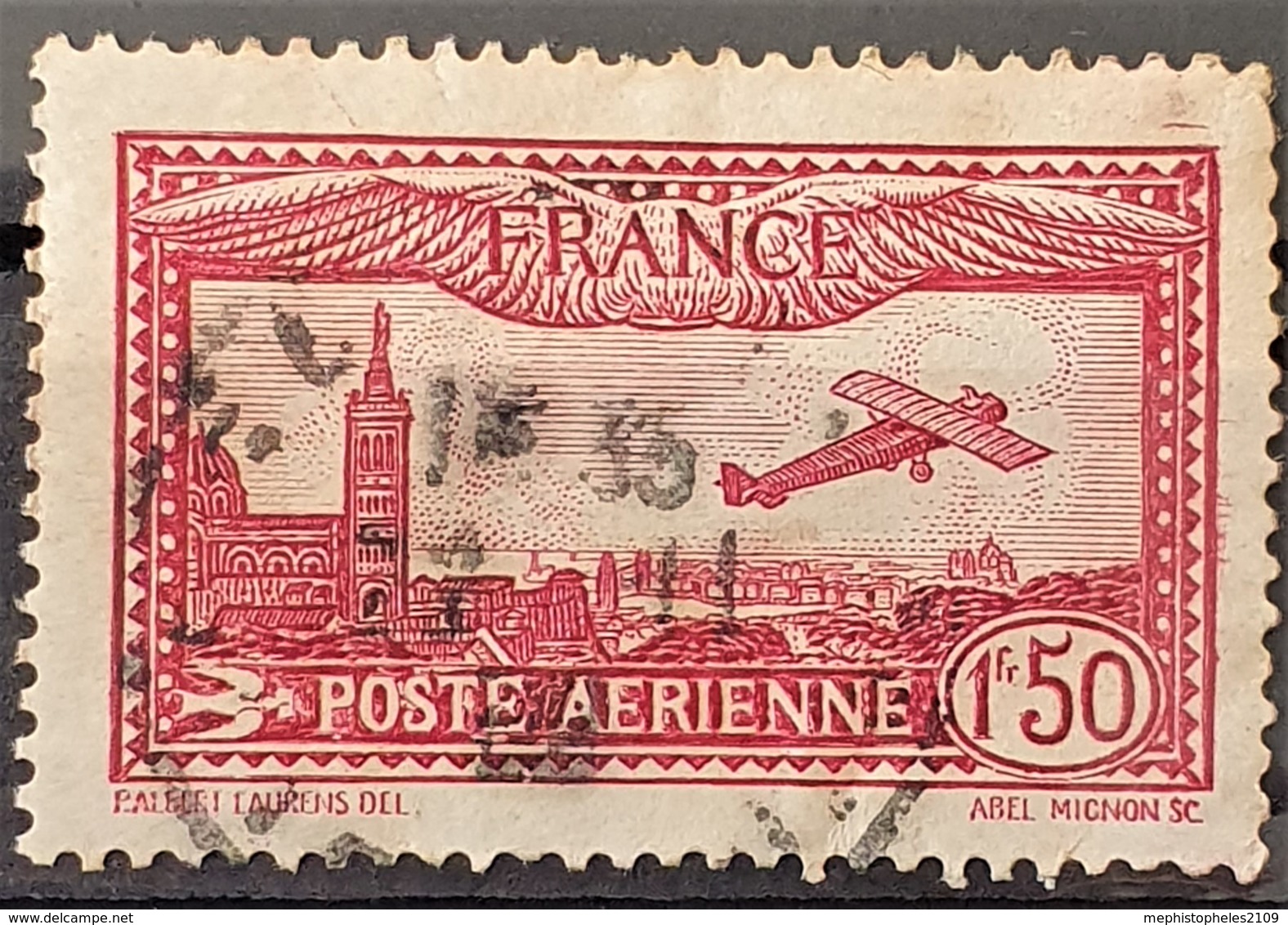 FRANCE 1930 - Canceled - YT 5 - Poste Aérienne 1F50c - 1927-1959 Oblitérés