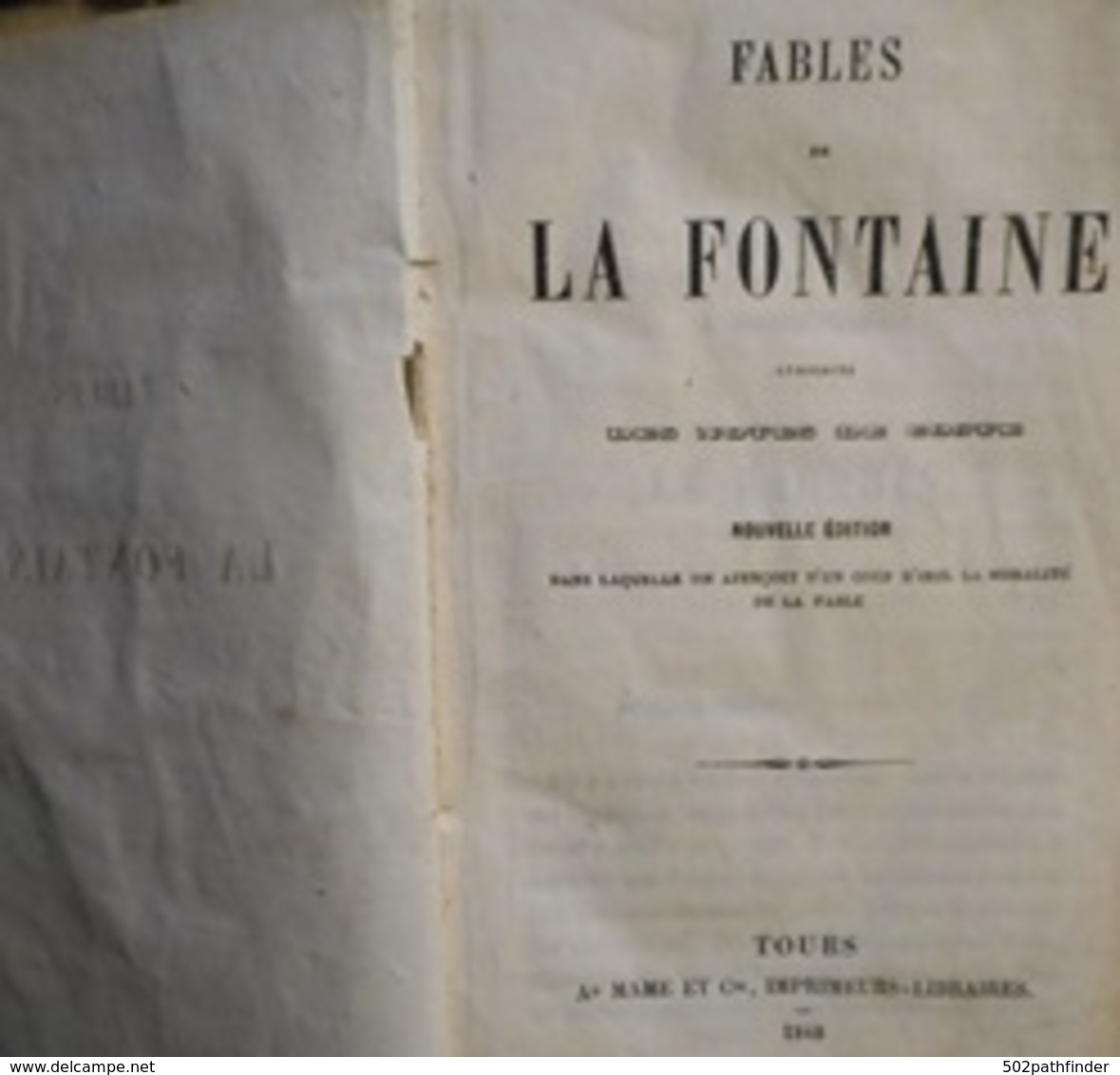 1848 FABLES De LaFontaine Enrichie De Coste/in16°/Pléiade/éd.Mamé-336+4P.dédic.Dauphin/vie D'Esope/poèmes,fables/épit - La Pléiade