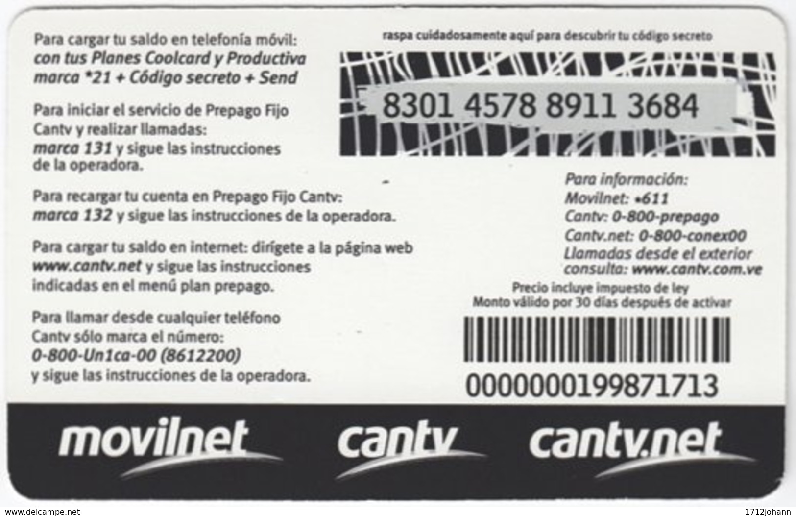 VENEZUELA A-947 Prepaid Un1ca - People, Streetlife - Used - Venezuela