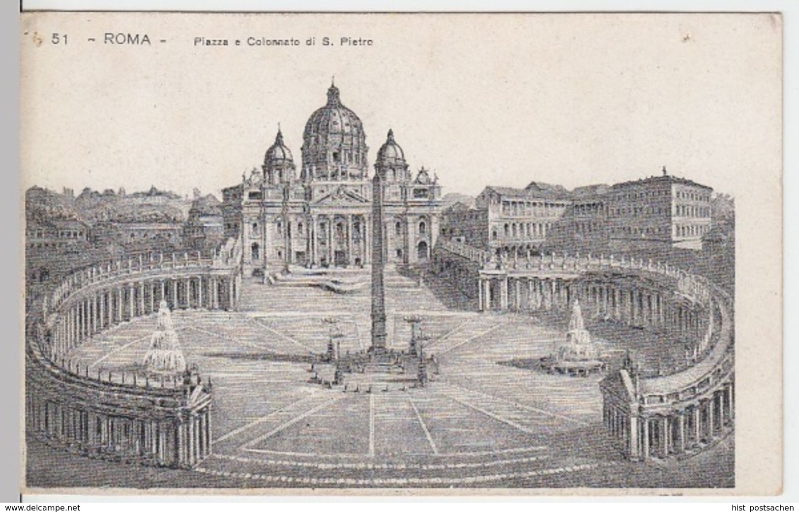 (4190) AK Rom, Vatikan, Petersplatz, Petersdom, Bis 1905 - Vatican