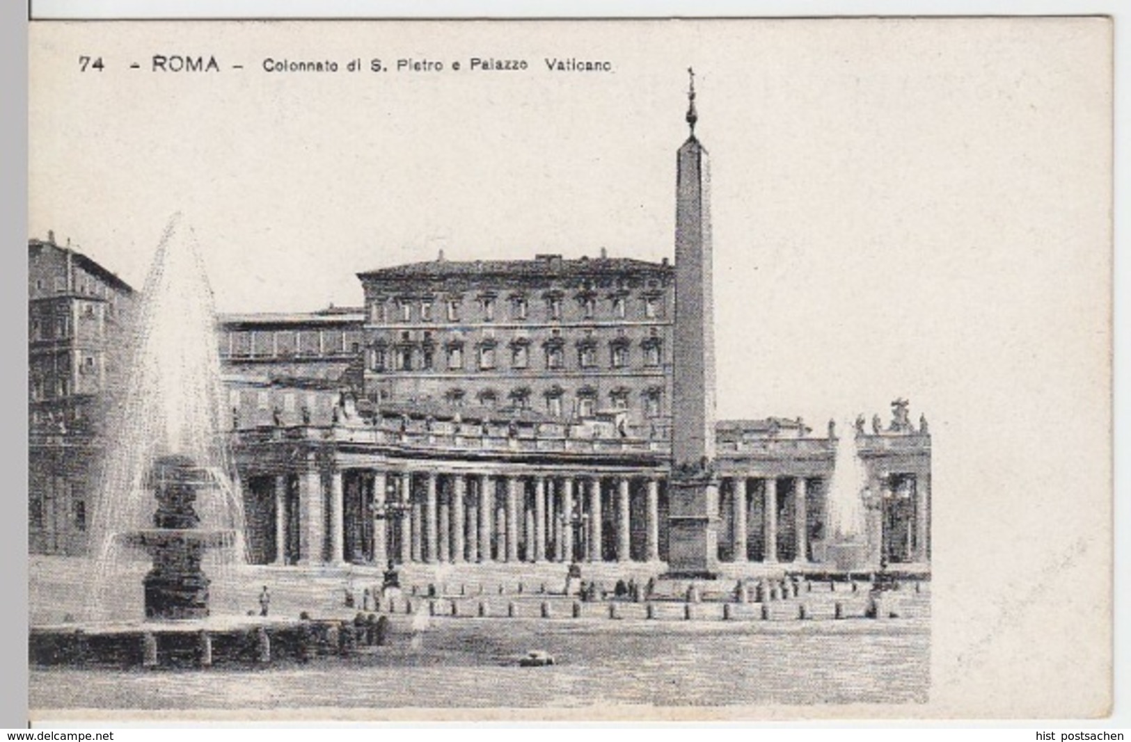 (4235) AK Rom, Vatikan, Vatikanpalast, Petersplatz, Kollonaden, Bis 1905 - Vatican