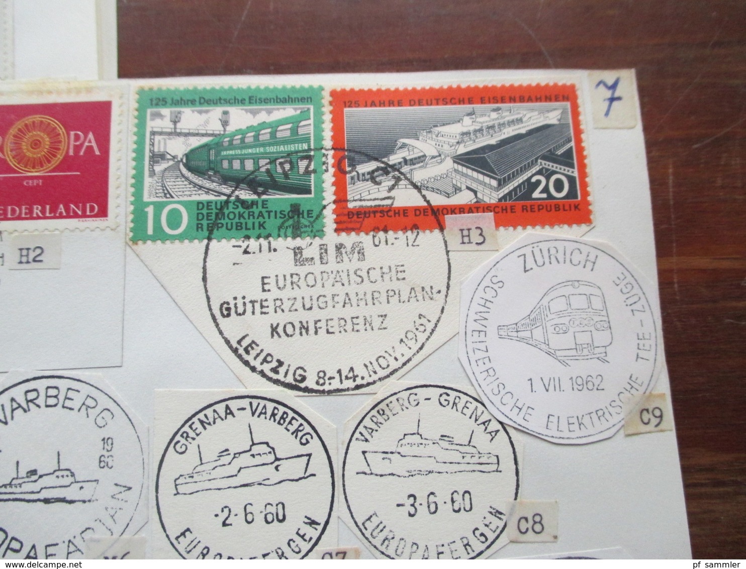 UN / Europa sehr viele Stempel / Briefstücke 1950er Jahre - 1962 Werbestempel / Sonderstempel usw. Fundgrube??