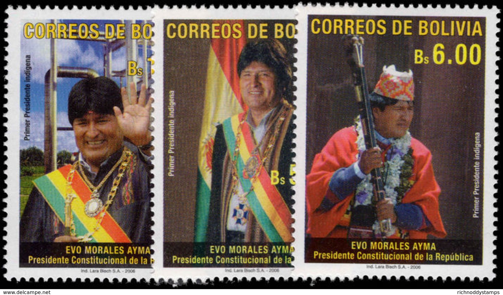 Bolivia 2006 Juan Evo Morales Unmounted Mint. - Bolivië