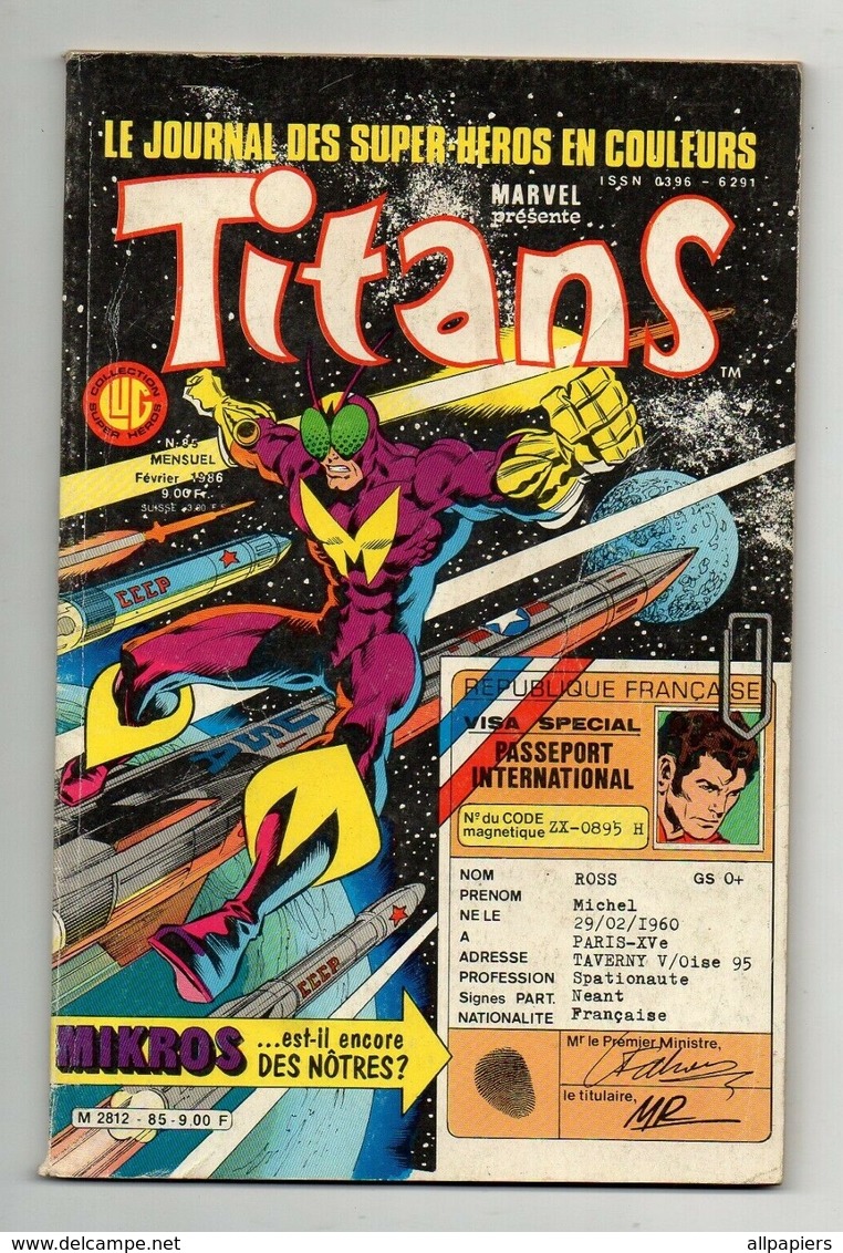 Titans N°85 La Guerre Des étoiles - Mikros - Dazzler - Les Nouveaux Mutants De 1986 - Titans