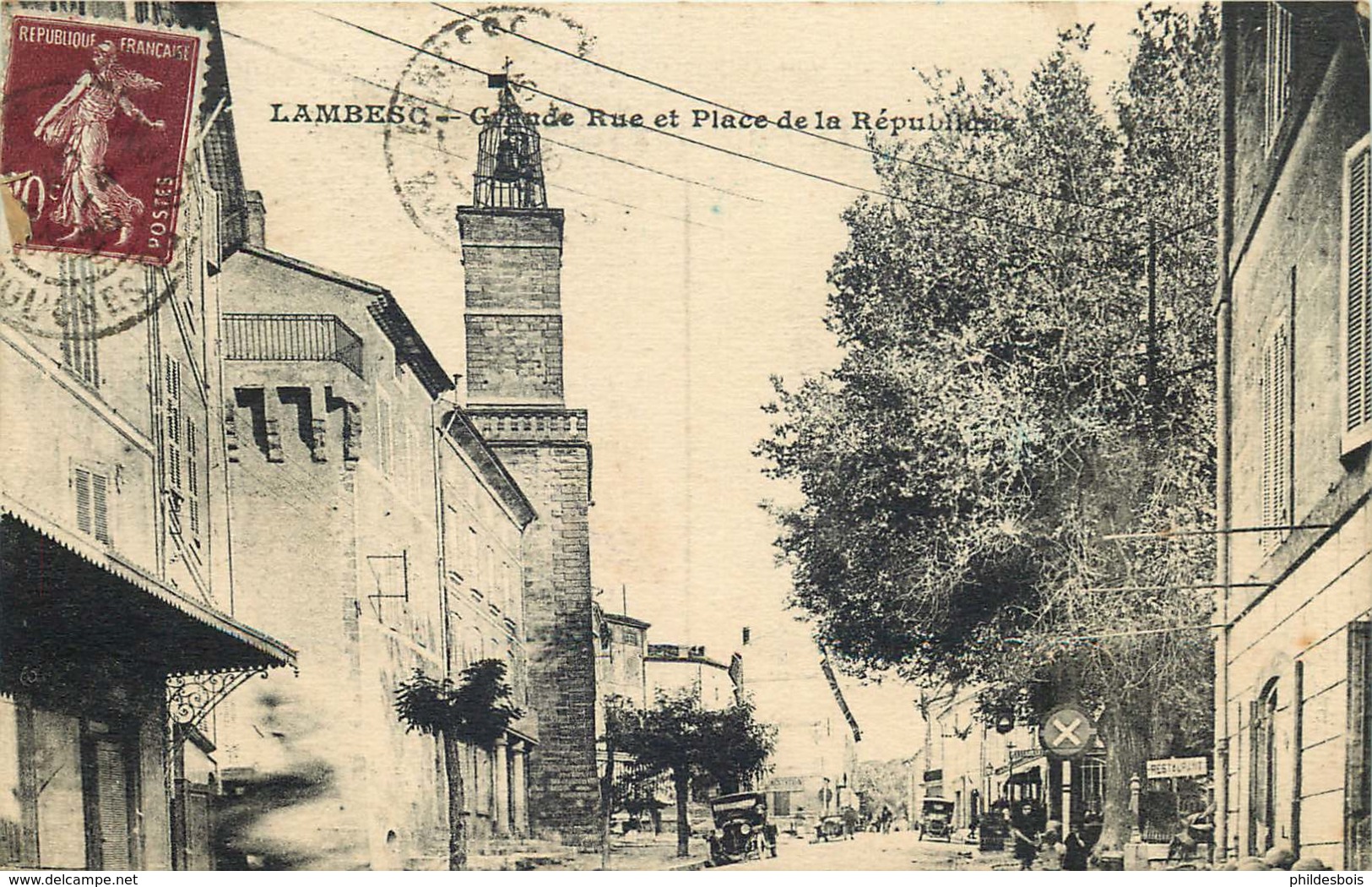 BOUCHES DU RHONE  LAMBESC  Grande Rue Et Place De La République - Lambesc