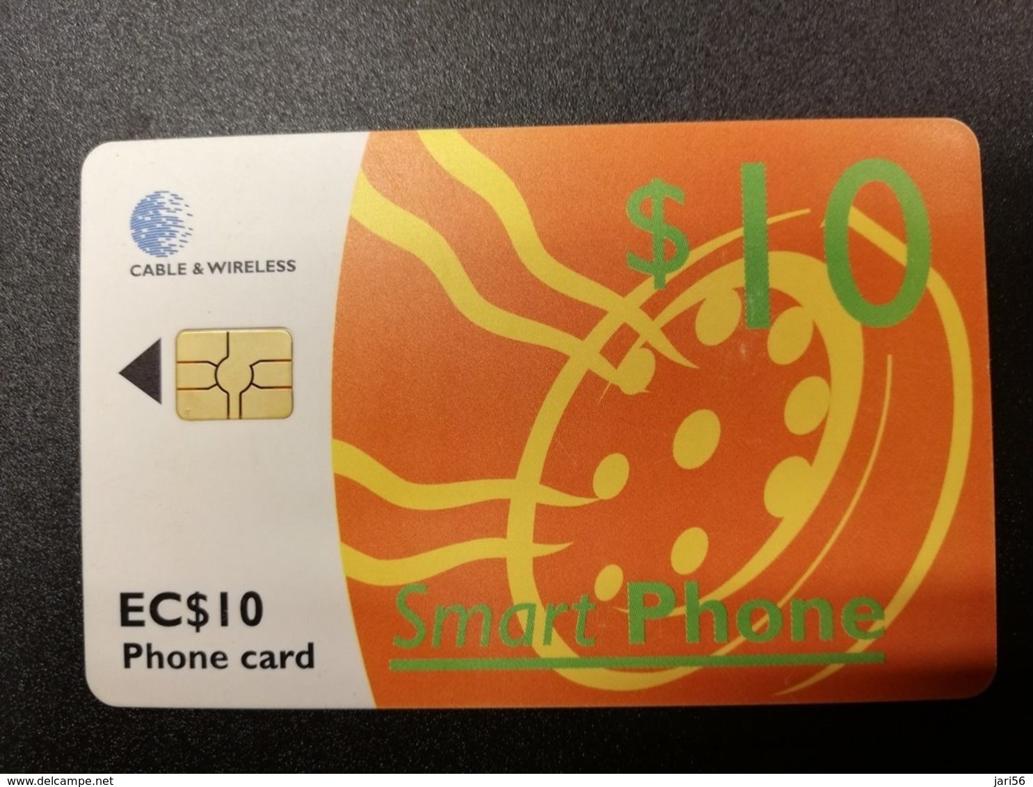 SAINT LUCIA  $10 CHIPCARD Orange Color  New  Logo C&W **279 ** - St. Lucia