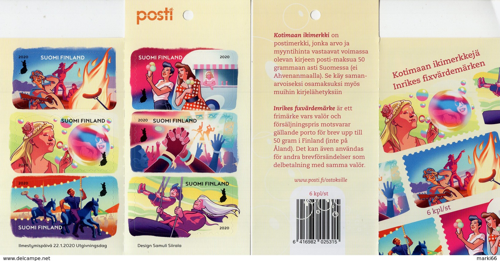 Finland - 2020 - Colours Of Friendship - Mint Self-adhesive Stamp Booklet - Neufs