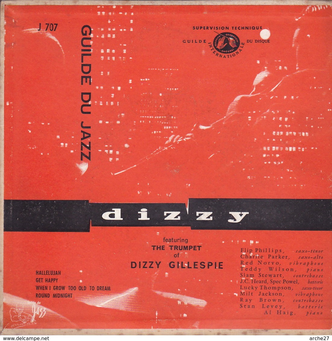 DIZZY GILLESPIE - EP - 33T - Disque Vinyle - The Trumpet - 707 - Jazz
