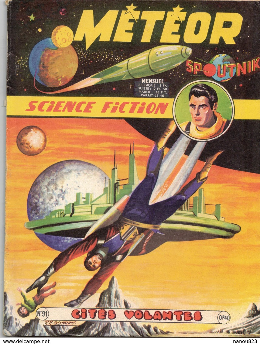 METEOR N° 91 MENSUEL PUBLICATION ARTIMA NOVEMBRE 1960 CITES VOLANTES - AVENTURE SCIENCE FICTION GALAXIE - Meteor