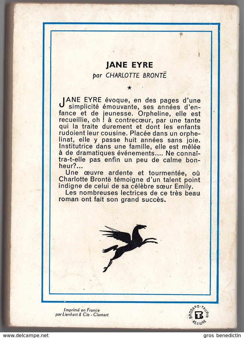 Hachette - Bibliothèque De La Jeunesse N°2 - Charlotte Brontë - "Jane Eyre" - 1962 - #Ben&BJnew - Bibliothèque De La Jeunesse