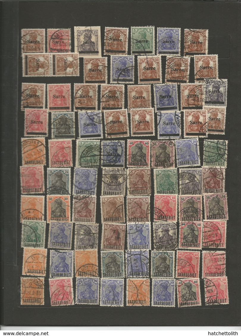 Germany Saar Area 1920  Lot 142 Germania   Cancelled O - Used Stamps