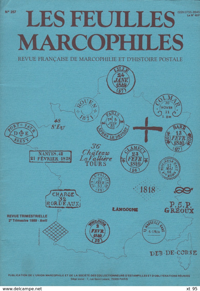 Les Feuilles Marcophiles - N°257 - Voir Sommaire - Frais De Port 2€ - Philatélie Et Histoire Postale