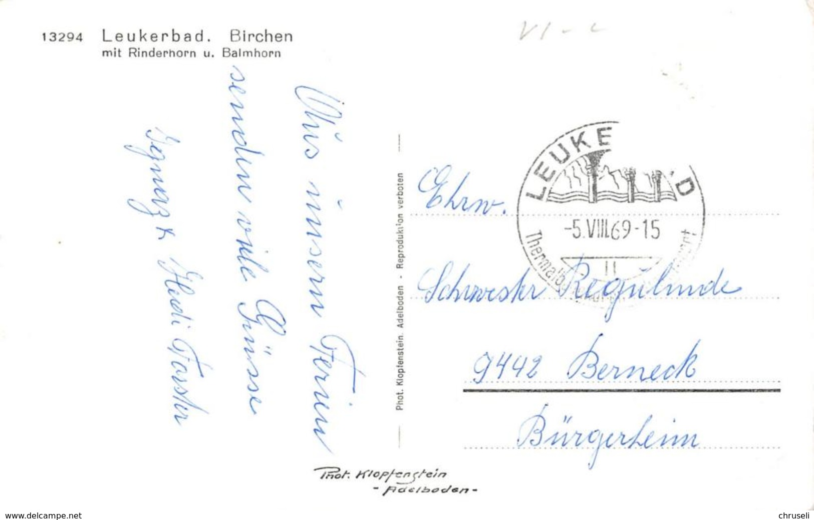Leukerbaf   Bürchen  Klopfenstein  Karte Nr. 13294 - Bürchen