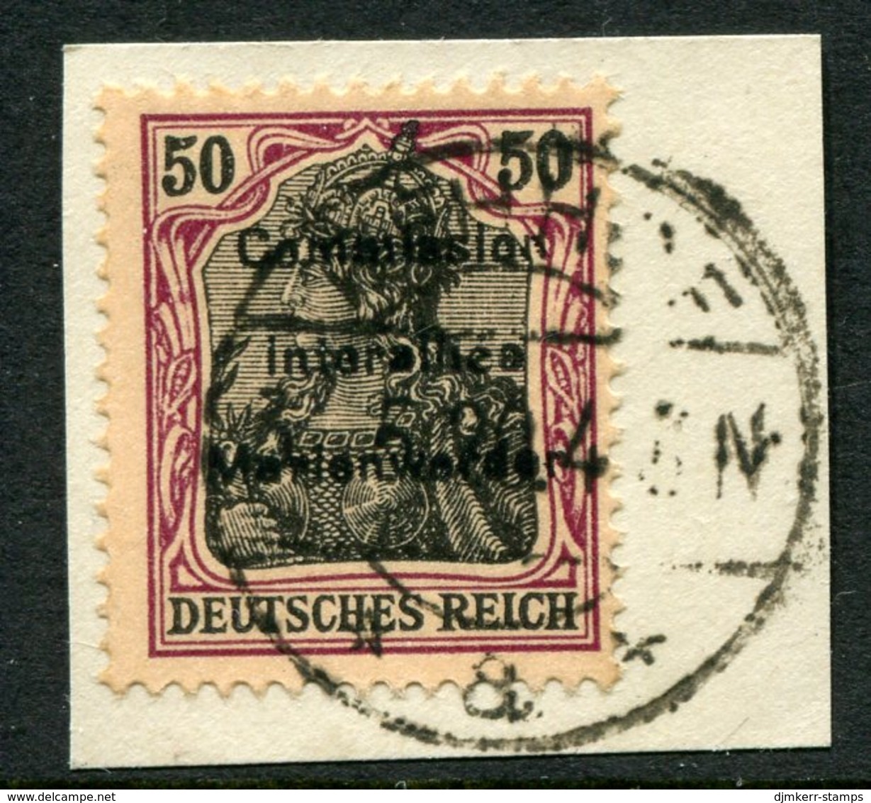 MARIENWERDER 1920 (9 April)  Overprint On Germany  50 Pfg. Used On Piece Signed Klein,   Michel 17 - Sonstige & Ohne Zuordnung